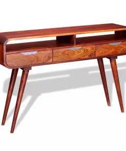 vidaXL Console Table Solid Sheesham Wood 120x30x75 cm