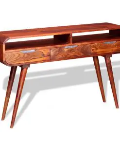 vidaXL Console Table Solid Sheesham Wood 120x30x75 cm
