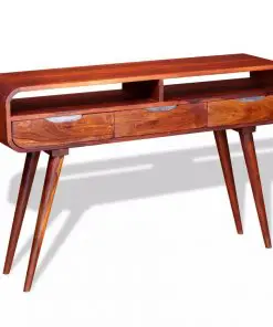 vidaXL Console Table Solid Sheesham Wood 120x30x75 cm