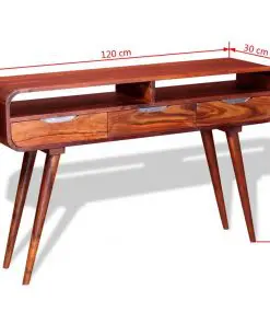 vidaXL Console Table Solid Sheesham Wood 120x30x75 cm