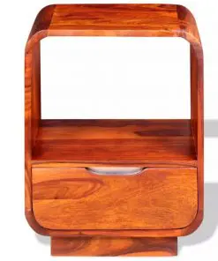 vidaXL Nightstand with Drawer Solid Sheesham Wood 40x30x50 cm