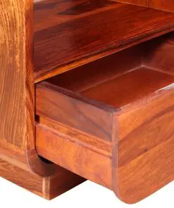vidaXL Nightstand with Drawer 2 pcs Solid Sheesham Wood 40x30x50 cm