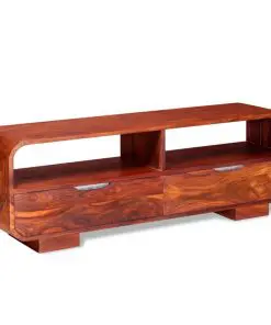 vidaXL TV Cabinet Solid Sheesham Wood 116x30x40 cm