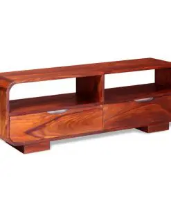 vidaXL TV Cabinet Solid Sheesham Wood 116x30x40 cm