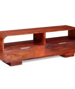 vidaXL TV Cabinet Solid Sheesham Wood 116x30x40 cm