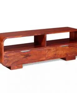 vidaXL TV Cabinet Solid Sheesham Wood 116x30x40 cm