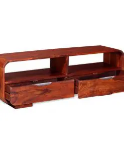 vidaXL TV Cabinet Solid Sheesham Wood 116x30x40 cm