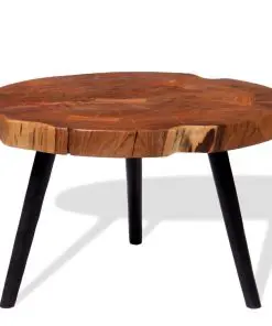 vidaXL Log Coffee Table Solid Acacia Wood (55-60)x40 cm