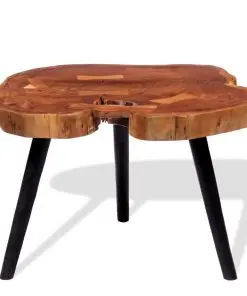 vidaXL Log Coffee Table Solid Acacia Wood (55-60)x40 cm