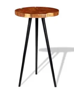 vidaXL Log Bar Table Solid Acacia Wood (55-60)x110 cm