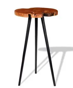 vidaXL Log Bar Table Solid Acacia Wood (55-60)x110 cm