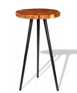vidaXL Log Bar Table Solid Acacia Wood (55-60)x110 cm