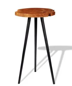 vidaXL Log Bar Table Solid Acacia Wood (55-60)x110 cm