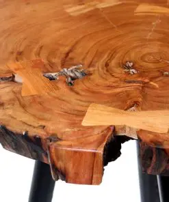 vidaXL Log Bar Table Solid Acacia Wood (55-60)x110 cm