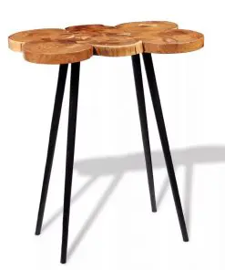 vidaXL Log Bar Table Solid Acacia Wood 90x60x110 cm