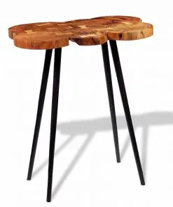 vidaXL Log Bar Table Solid Acacia Wood 90x60x110 cm