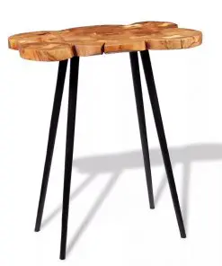 vidaXL Log Bar Table Solid Acacia Wood 90x60x110 cm