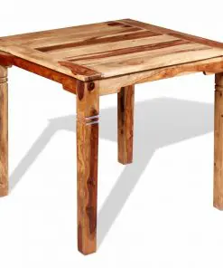 vidaXL Dining Table Solid Sheesham Wood 82x80x76 cm