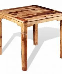 vidaXL Dining Table Solid Sheesham Wood 82x80x76 cm