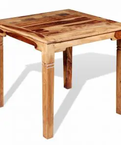 vidaXL Dining Table Solid Sheesham Wood 82x80x76 cm