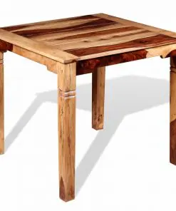 vidaXL Dining Table Solid Sheesham Wood 82x80x76 cm