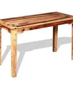 vidaXL Dining Table Solid Sheesham Wood 120x60x76 cm
