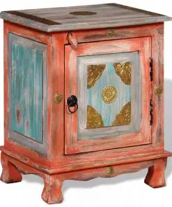 vidaXL Nightstand Solid Mango Wood Orange