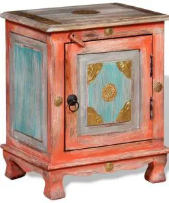 vidaXL Nightstand Solid Mango Wood Orange