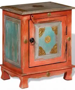 vidaXL Nightstand Solid Mango Wood Orange