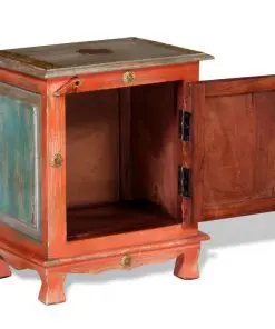 vidaXL Nightstand Solid Mango Wood Orange