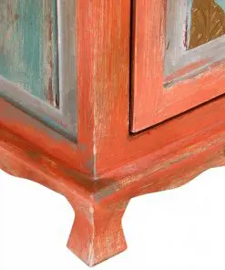 vidaXL Nightstand Solid Mango Wood Orange