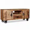 vidaXL TV Cabinet Rough Mango Wood 120x30x50 cm