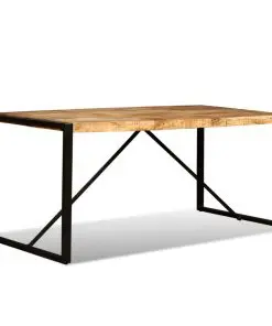 vidaXL Dining Table Solid Rough Mango Wood 180 cm