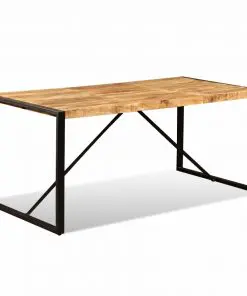 vidaXL Dining Table Solid Rough Mango Wood 180 cm