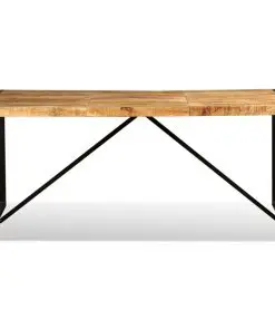 vidaXL Dining Table Solid Rough Mango Wood 180 cm