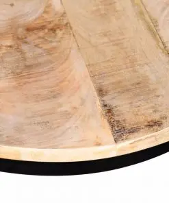 vidaXL Coffee Table Set 2 Pieces Rough Mango Wood Round 40/50 cm