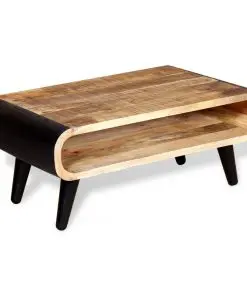 vidaXL Coffee Table Rough Mango Wood 90x55x39 cm