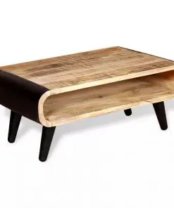 vidaXL Coffee Table Rough Mango Wood 90x55x39 cm