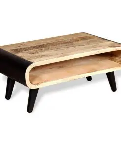 vidaXL Coffee Table Rough Mango Wood 90x55x39 cm