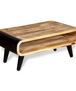vidaXL Coffee Table Rough Mango Wood 90x55x39 cm