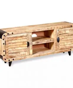 vidaXL TV Cabinet Rough Mango Wood 120x30x50 cm