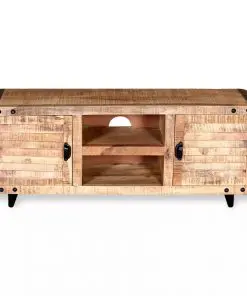 vidaXL TV Cabinet Rough Mango Wood 120x30x50 cm