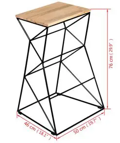 vidaXL Bar Stool Solid Mango Wood