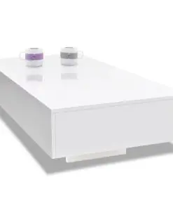 vidaXL Coffee Table High Gloss White