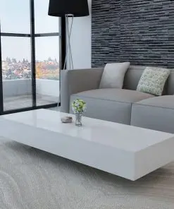 vidaXL Coffee Table High Gloss White