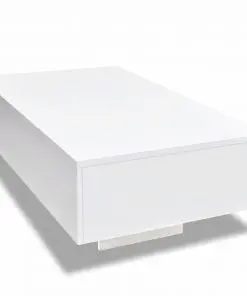 vidaXL Coffee Table High Gloss White