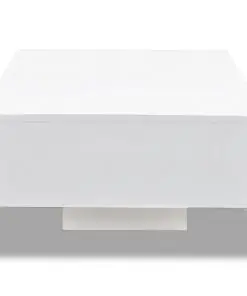 vidaXL Coffee Table High Gloss White