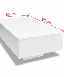 vidaXL Coffee Table High Gloss White