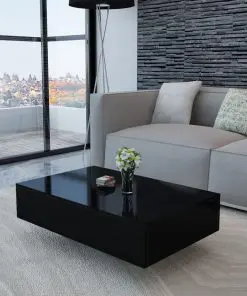 vidaXL Coffee Table High Gloss Black