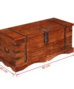 vidaXL Storage Chest 90x40x40 cm Solid Wood